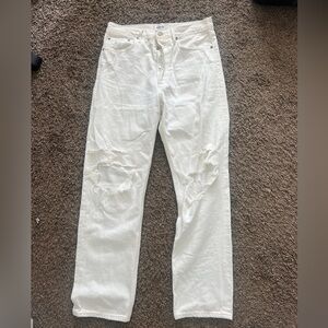 White ripped Agolde Jeans